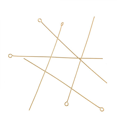 22601231 Eye Pins 2.5in 22ga(.025) Gold LF NF 500 pieces