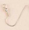 23610908 Fish Hook Earwire 18mm with Ball & Spring Silver LF NF 100 pieces