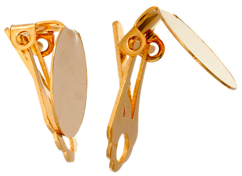 26002000-68 Earring Clip-on Flat 14mm LF NF Gold - 2 Pairs