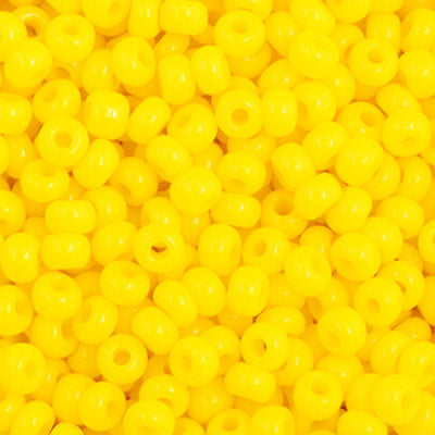 66434916B Czech Seed Bead 11 Opaque Lemon Yellow 250g