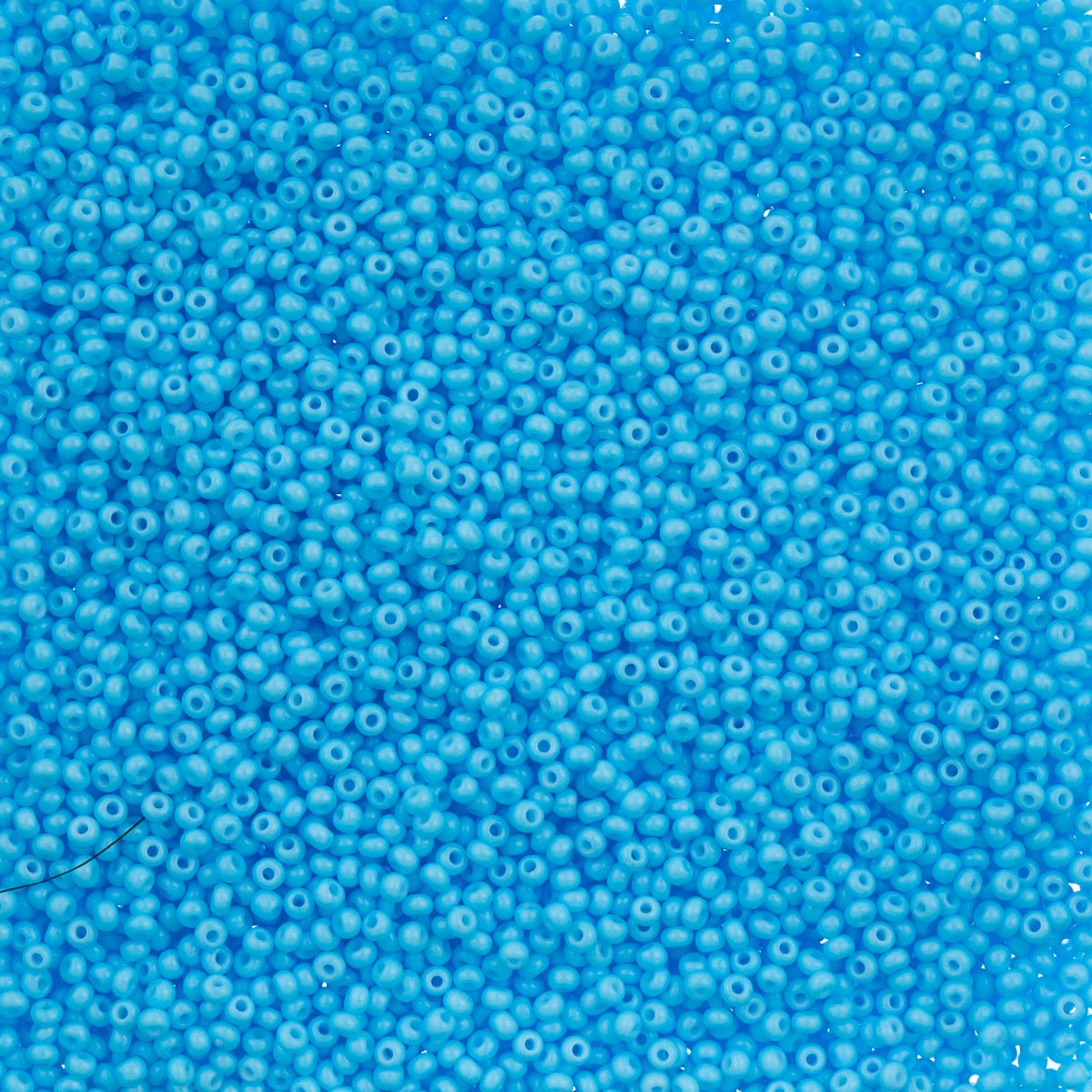 66443245B Czech Seed Bead 11 Aqua Chalk Dyed Solgel 250g