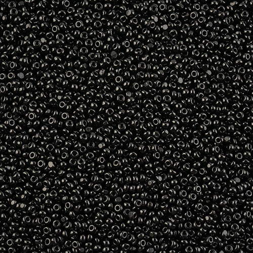 66637000L Czech Seed Bead 11 Cut Opaque Black 100g
