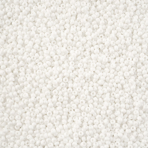 66637010L Czech Seed Bead 11 Cut Opaque Chalk White 100g