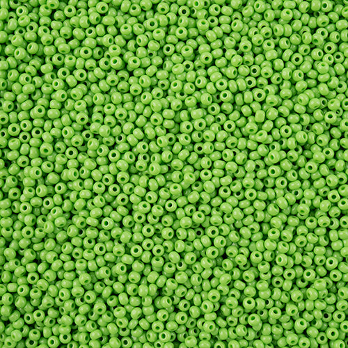 66637018L Czech Seed Bead 11 Cut Opaque Light Green