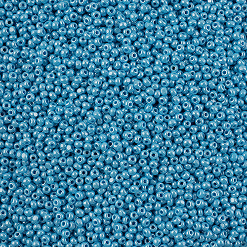 66637041L Czech Seed Bead 11 Cut Opaque Light Blue Luster 100g