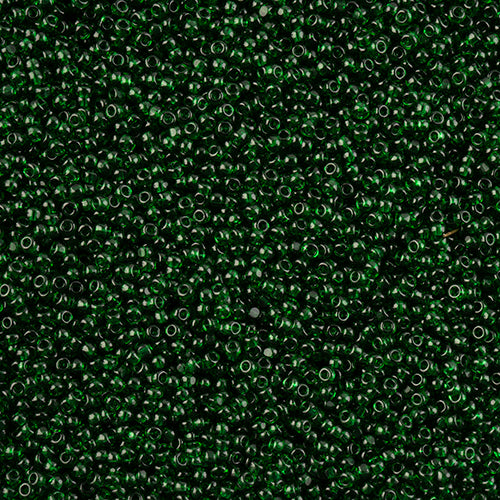 66637059L Czech Seed Bead 11 Cut Transparent Medium Green 100g
