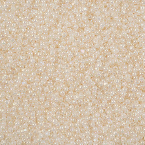 66637082L Czech Seed Bead 11 Cut Opaque Pearl White Iris 100g