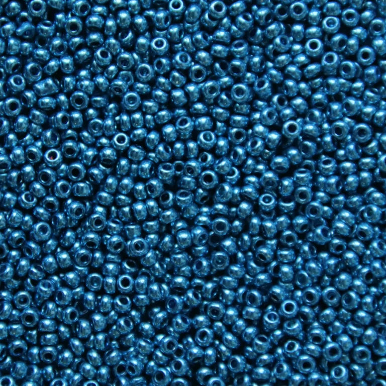 79-M-1042L Czech Seed Beads, sz 10 – Metallic Blue (loose).webp