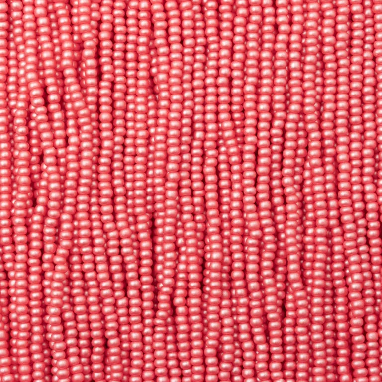 79-PL-1109S Czech Seed Beads, sz 11 PermaLux Dyed Chalk Pink (strung)