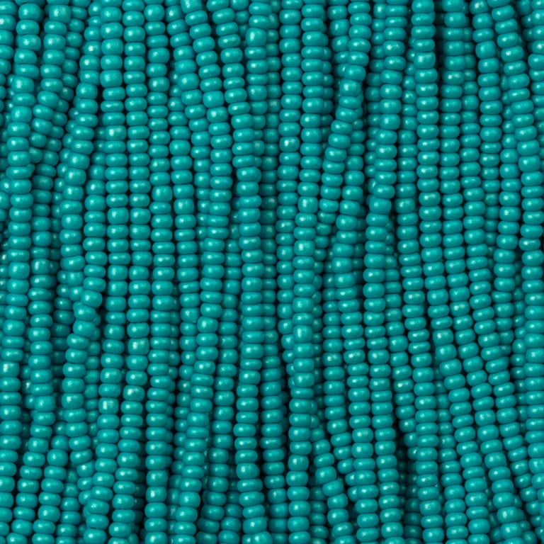 79-PL-1118S Czech Seed Beads, 11 PermaLux Dyed Chalk Teal (strung).webp