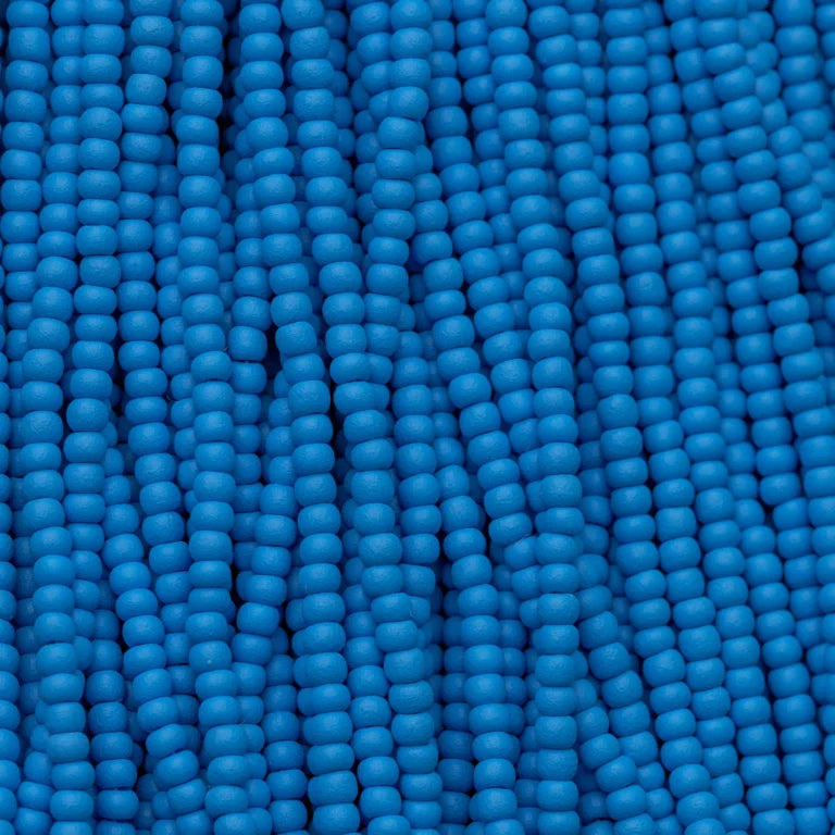 79-PL-1150S Czech Seed Beads, sz 11 PermaLux Dyed Chalk light blue Matte (strung)