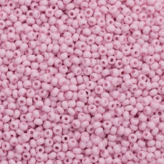 79G1008L Czech Seed Beads, 10 Solgel Chalk Pink