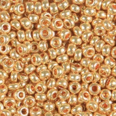 79M0838L Czech Seed Beads, Metallic Gold