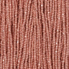 79M11352S Czech Seed Beads, 13 Charlotte – Metallic Copper Dyed Crystal (strung)