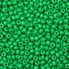 79O0820L Czech Seed Beads, 8 Opaque Green