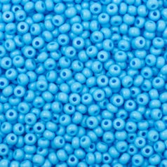79O0826L Czech Seed Beads, 8 Opaque Light Blue Turquoise