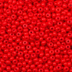 79O0835 Czech Seed Beads, 8 Opaque Light Red
