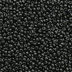 79O1006L Czech Seed Beads Opaque Black