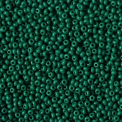 79O1019L Czech Seed Beads, 10 Opaque Dark Green