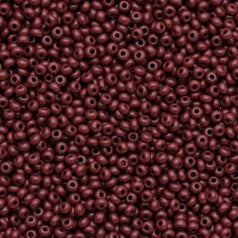 79O1038L Czech Seed Beads, 10 Opaque Dark Red
