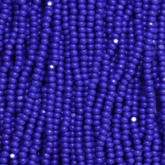 79O11110S Czech Seed Beads, 11 Charlotte – Opaque Royal Blue (strung)