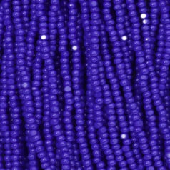 79O11111S Czech Seed Beads, 11 Charlotte – Opaque Dark Blue (strung)