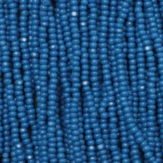 79O11115S Czech Seed Beads, 11 Charlotte – Opaque Blue (strung)