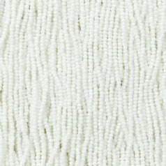 79O1301S Czech Seed Beads, 13 Opaque White (strung) sz 13