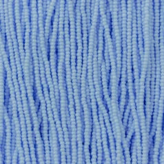 79O1307S Czech Seed Beads, Opaque Light Blue (strung) sz 13