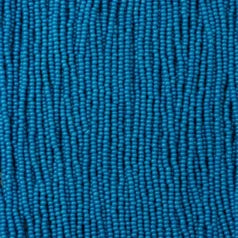 79O1314S Czech Seed Beads, Opaque Medium Blue (strung) sz 13
