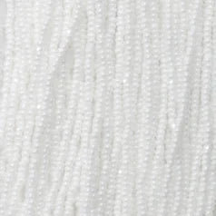 79OL11301S Czech Seed Beads, 13 Charlotte – Opaque Luster White