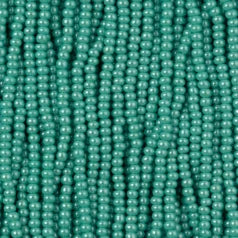79OL1130S Czech Preciosa sz 11 Opaque Lustre Green Turquoise