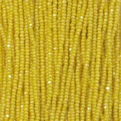 79OL11331S Czech Seed Beads, 13 Charlotte – Opaque Luster Light Yellow (strung)