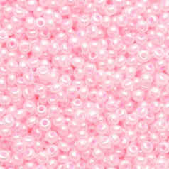 79P0819L Czech Seed Beads, 8 Pearlized Pink