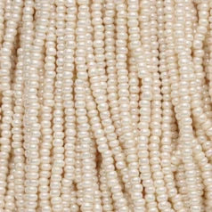 79P1108S Czech Preciosa sz 11 Pearlized Eggshell