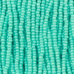 79P1118S Czech Preciosa sz 11 Pearlized Green Ceylon