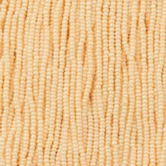 79P1308S Czech Seed Beads, Pearlized Eggshell (strung) sz 13
