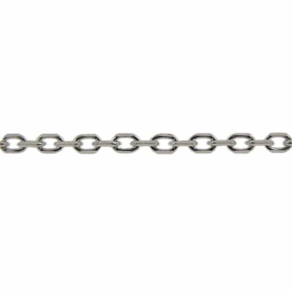 Sterling silver, diamond cut, cable link (1mm with) unfinished chain.