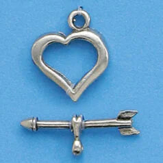 BS09-1148 Toggle Clasp, Bali Silver 15mm