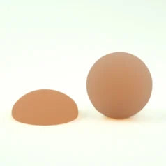 C01-532 18mm Round Resin Matt Cabochon – Pastel Salmon pink