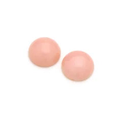 C07-090-1043 Orange Bamboo Coral Coin Cabochon, 12mm