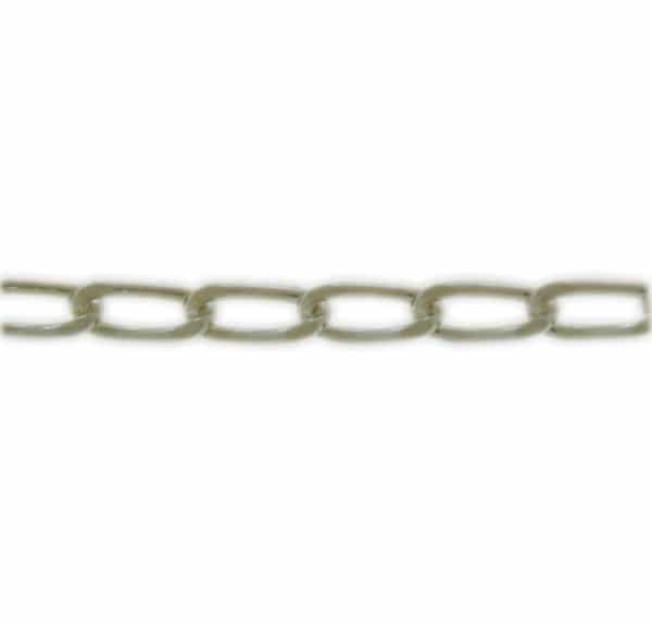 Sterling silver, semi twisted, oval link (4×1.5mm width x 0.8mm thickness) unfinished chain.