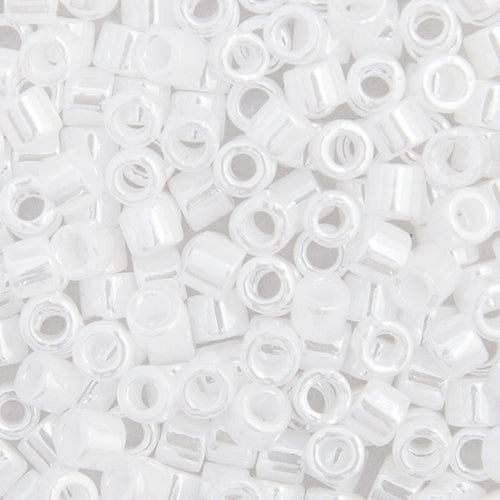 DB10 0201 Miyuki Delica 5.2g Vial White Pearl Opaque Luster sz 10