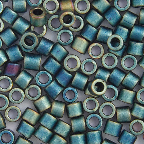 DB10 0324 Miyuki Delica 5.2g Vial Green AB Matte Metallic sz 10