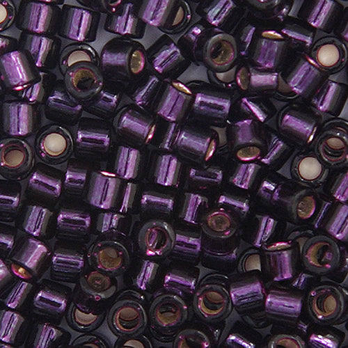 DB10 0611 Miyuki Delica 5.2g Vial Wine Silver Lined-Dyed sz 10