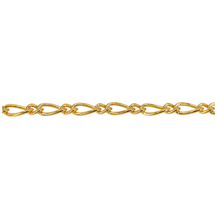 14KT Gold filled unfinished twisted oval chain, 1.68mm width.