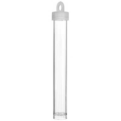 S74601050 Vial - Slim Plastic with White Alabaster Cap (22g) 124x16mm