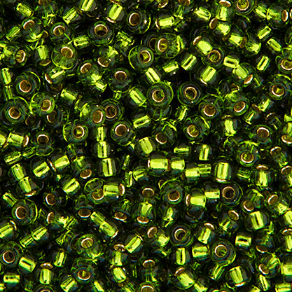 SB11 0026 Miyuki Seed Bead 11 apx.22g Olive Silver Lined