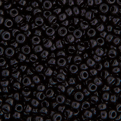 SB11 0401 Miyuki Seed Bead sz 11 Black Opaque