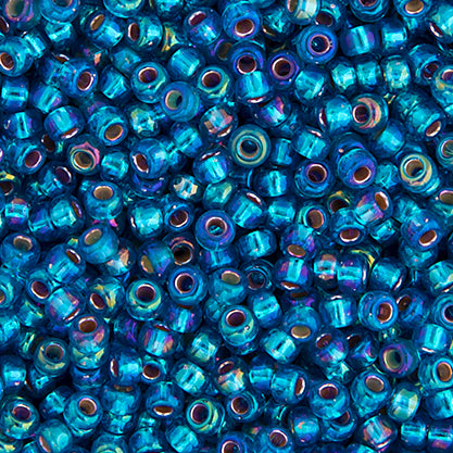 SB11 1025 Miyuki Seed Bead 11 apx.22g Capri Blue Silver Lined AB